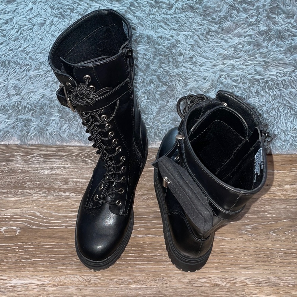 Tall Military combat Boots Black size 6 1/2